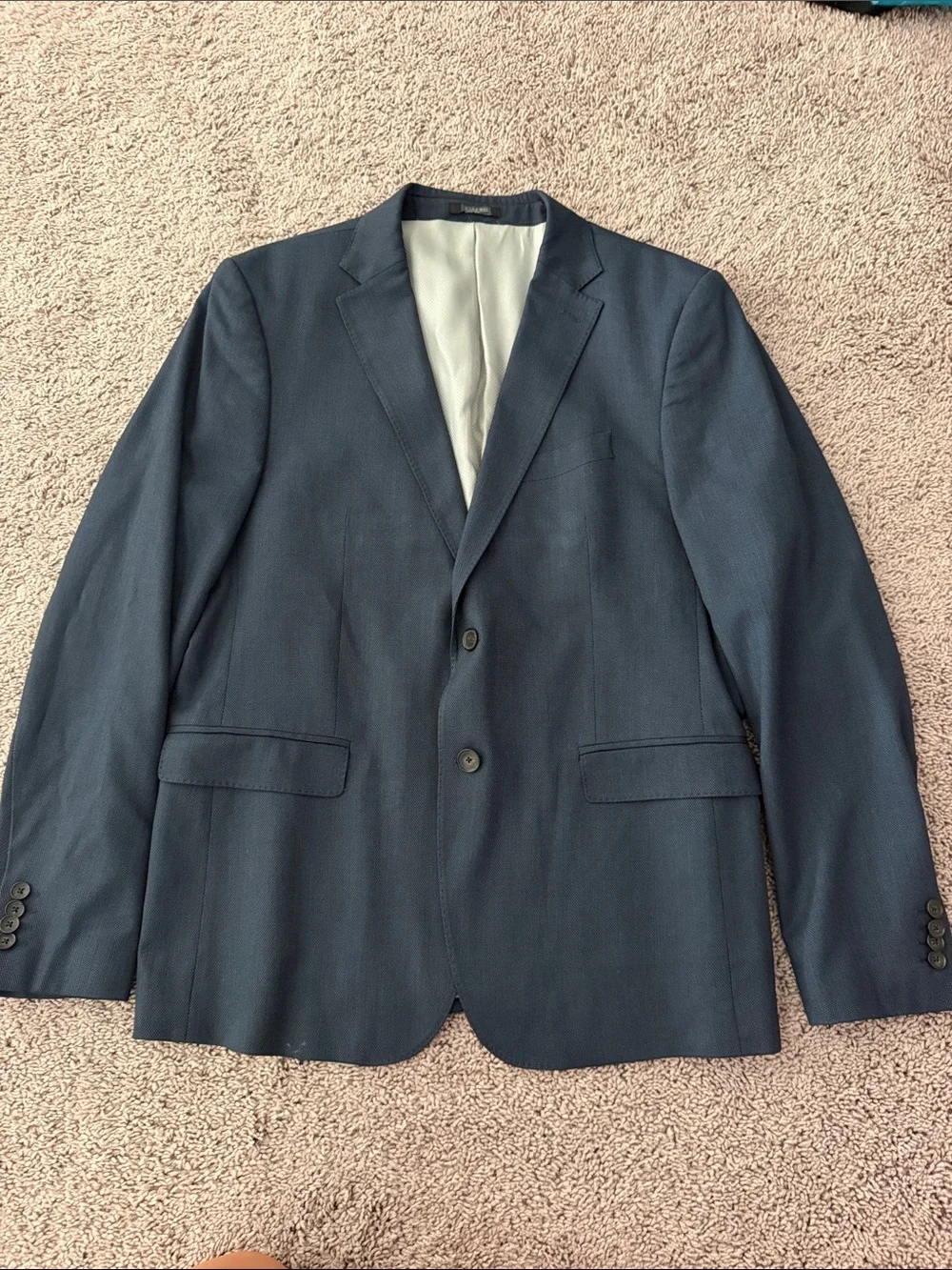 Zara Men's Navy Two-Button Sport Coat Blazer